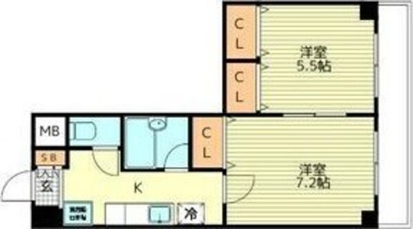 モンレーブ通町の物件間取画像